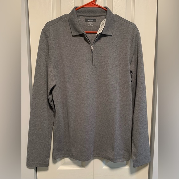 NWT Alfani Men’s Gray Quarter Zip - Picture 1 of 6